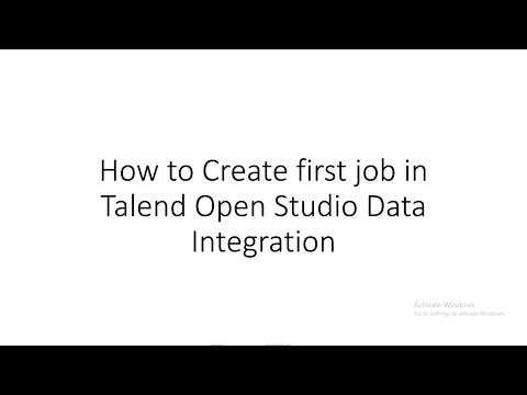 create first job in Talend open studio data integration tool || Talend session part 2