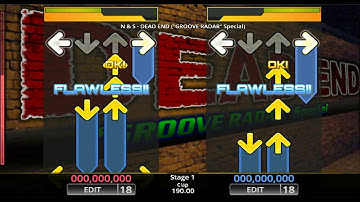 [DDR EDIT] DEAD END ("GROOVE RADAR" Special) / N & S (Lv. 18)