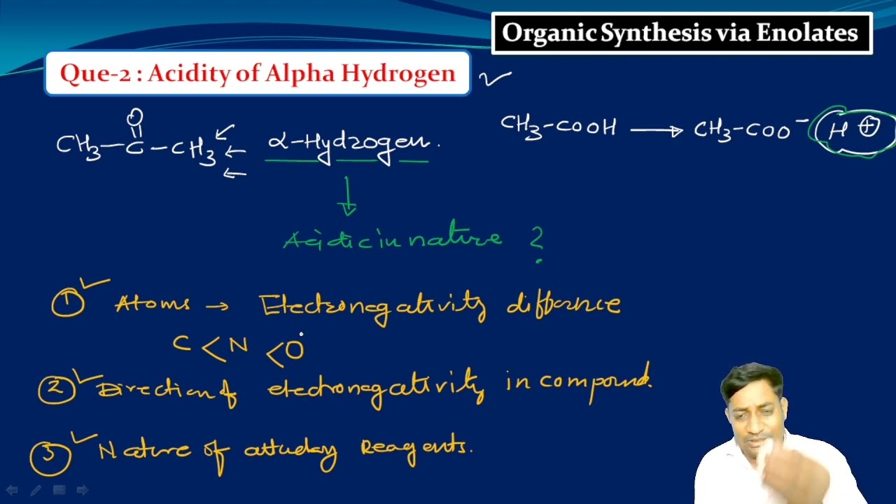 Acidity of alpha hydrogen ||acidity of alpha hydrogen in carbonyl