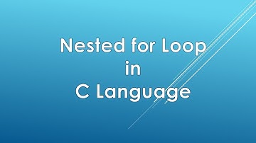 Nested for Loop in C Language in Urdu/Hindi