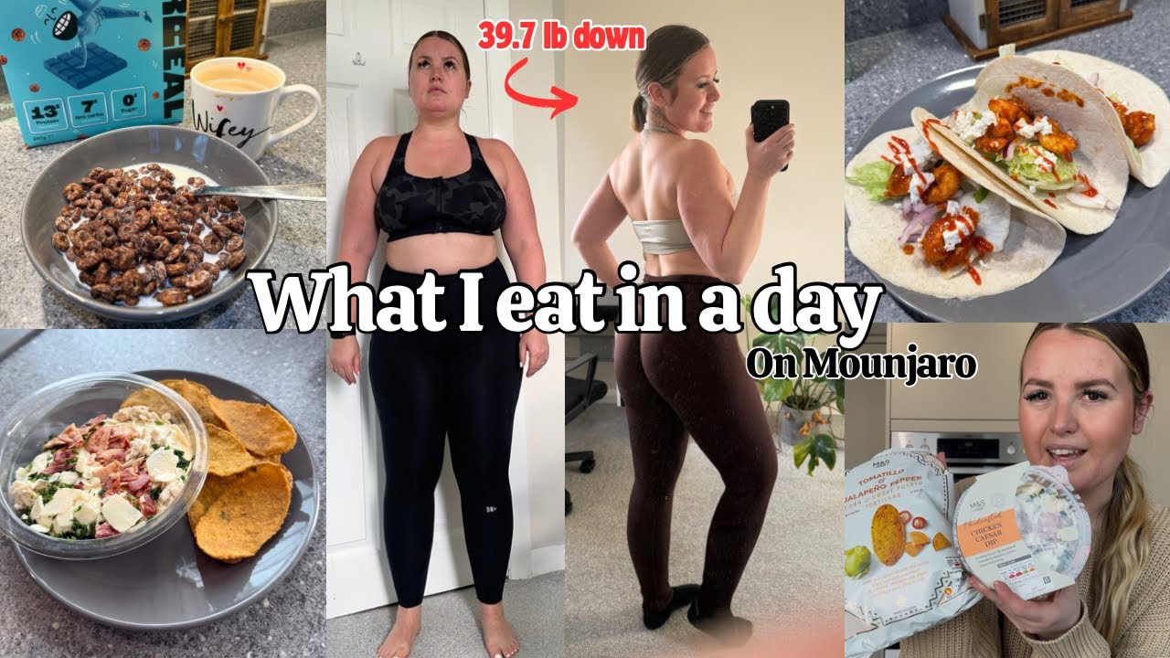 WHAT I EAT IN A DAY ON MOUNJARO for weight loss (39lb down)