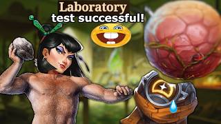 (The Bazaar) In Lab. Do Rock Test. Man Stop Moving. Test Good.
