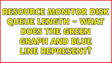 Resource Monitor Disk Queue Length - What does the green graph and blue line represent?