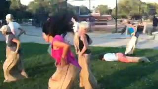 Potato Sack Race At Mccarren Park