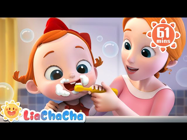 Brush Your Teeth Song | Toothbrush Song | Song Compilation + LiaChaCha Nursery Rhymes u0026 Baby Songs class=