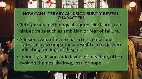 How Can Literary Allusion Subtly Reveal Character? - The Prose Path