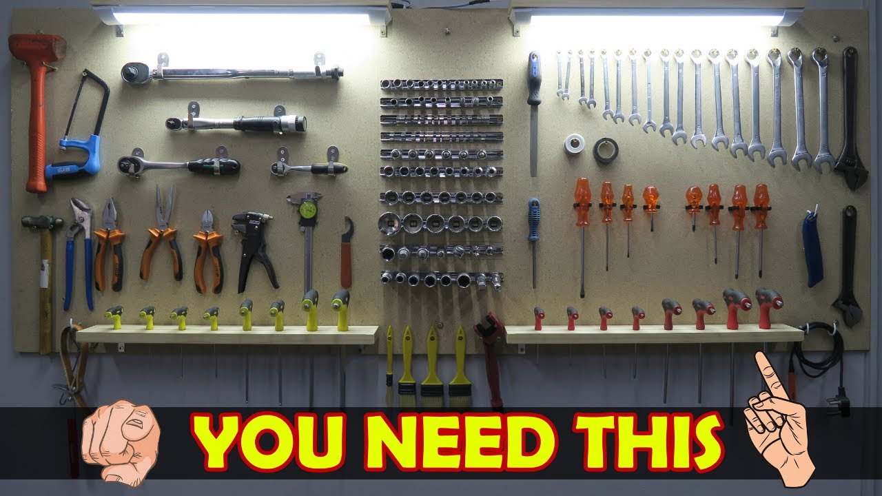 Academia solo Vientre taiko Ultimate DIY Tool Wall - Cheap and Easy - YouTube