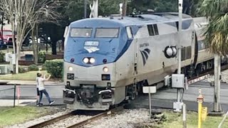 Railfans Being Stupid With Fast Amtrak Trains!   Tampa Florida Trains, Amtrak & CSX Phosphate Trains