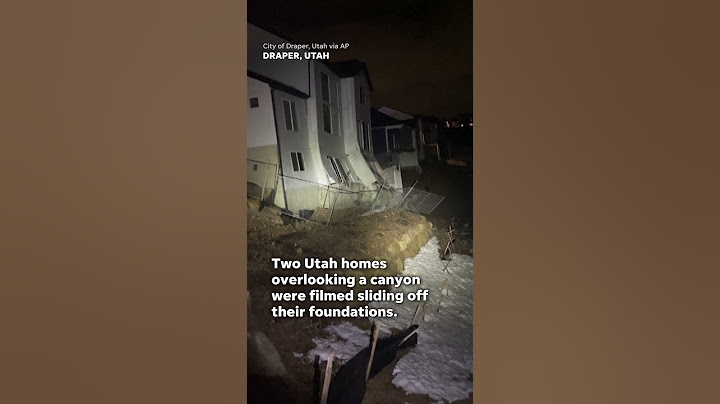 Utah homes slide off foundations, fall into canyon #Shorts