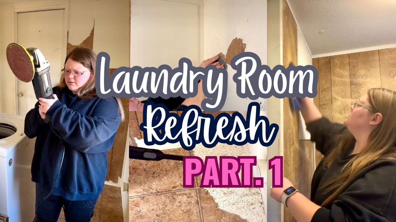 LAUNDRY ROOM REFRESH PART 1 MOBILE HOME LAUNDRY ROOM YouTube