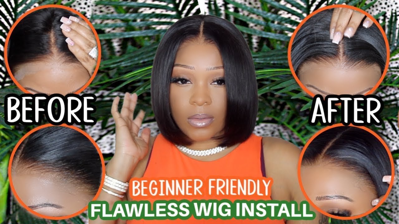 Straight Out The BOX MELTED Frontal Lace Wig Install  Natural Silk Press