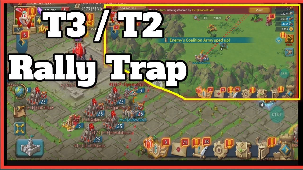T3 / T2 Rally Trap KVK Lords Mobile Gameplay 