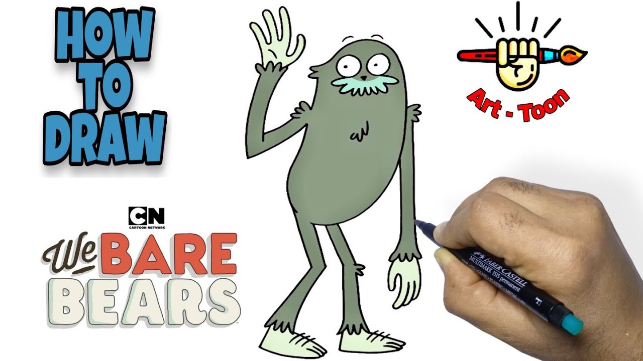 How To Draw Charlie From We Bare Bears Step By Step Easy Youtube