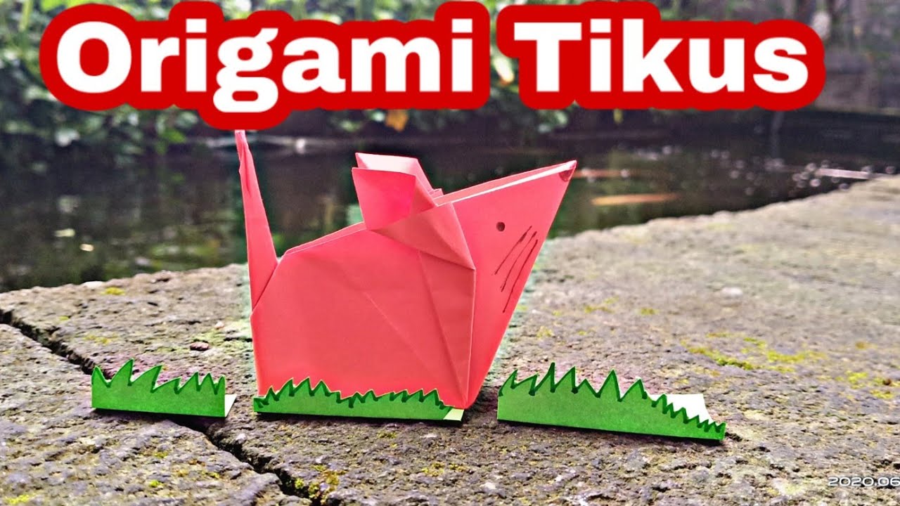 ORIGAMI TIKUS  Tutorial Cara  Membuat Origami Kertas Lipat 