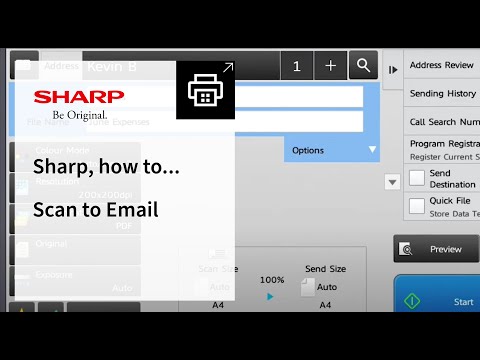 Sharp, how to Scan to Email on your Sharp Multifunction Printer