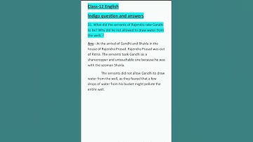 class-12 English Indigo question and answers #english #answers