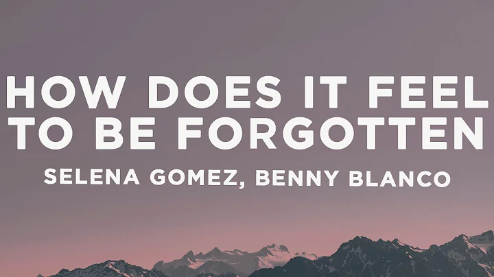 Selena Gomez, benny blanco - How Does It Feel To Be Forgotten (Lyrics)