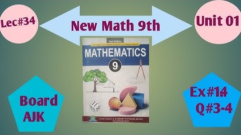 "Class 9th Math Exercise 1.4 Q3 & Q4: Applying Laws of Exponents | AJK Board"