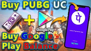  How To Buy UC Using PhonePe in PUBG Mobile  How To Buy Google Play Balance in PhonePe Live Proof