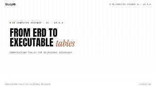IB Computer Science SL 2027 A3.2.4 — Building Tables