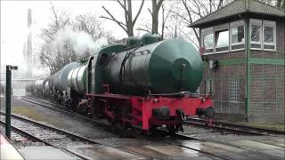 Fireless locomotive working at the Sasol Solvent factory in Herne, Germany. Apr 2013