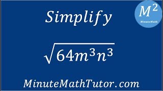 Simplify √(64m^3n^3)