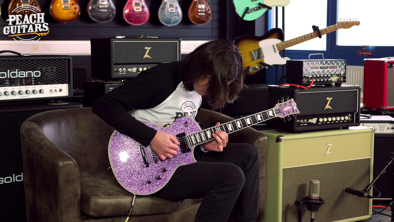 ESP E II Eclipse DB Purple Sparkle - YouTube