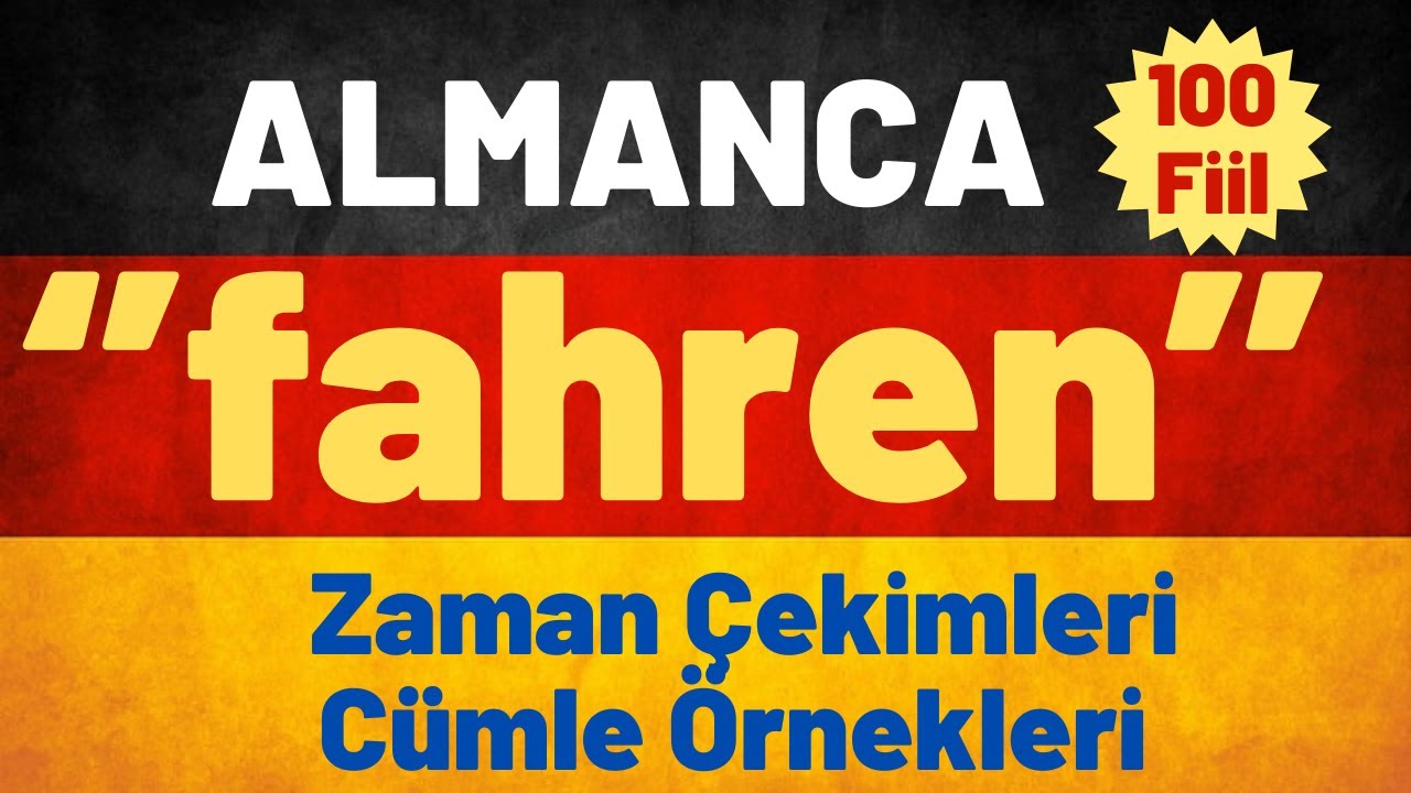 Almanca En Önemli Fiiller ''fahren''. #almancaogreniyorum #almanya #deutsch #deutscha1 #deutschkurs