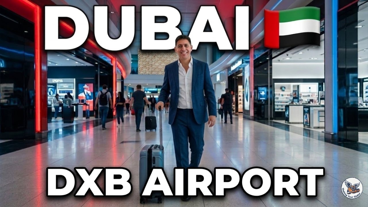 Dubai, Emirados Árabes Unidos | DXB | Terminal 3 | Percurso pelo Terminal 4K