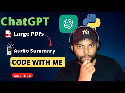 Huge PDFs to Audio Summary Files Using ChatGPT | Code with me