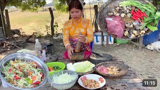 Hit The Papaya Crab Fresh Beef Recipe Spicy Yummy - Sreyda Life Show