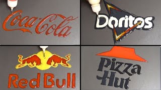 Food Logo Edible Pancake art - Coca Cola, McDonald, Doritos, Red Bull etc...