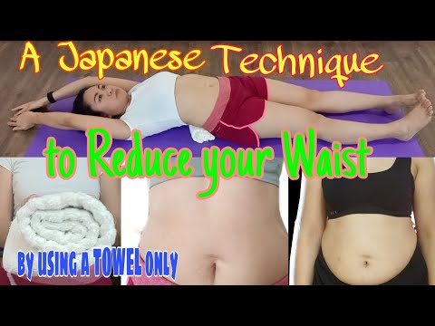 A JAPANESE METHOD TO LOSE BELLY FAT with just a towel || Ms Emily