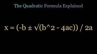 The Quadratic Formula Explained (Visualized)