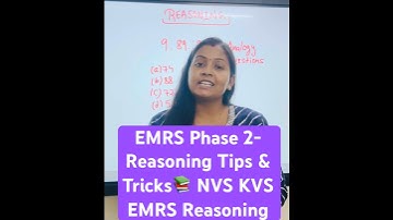 EMRS Phase 2- Reasoning Tips & Tricks📚 NVS KVS EMRS Reasoning