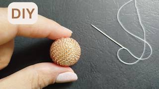 HOW TO BEAD A BEAD,  Peyote Beaded Bead Cover, How to make Seed Beaded Beads with needle