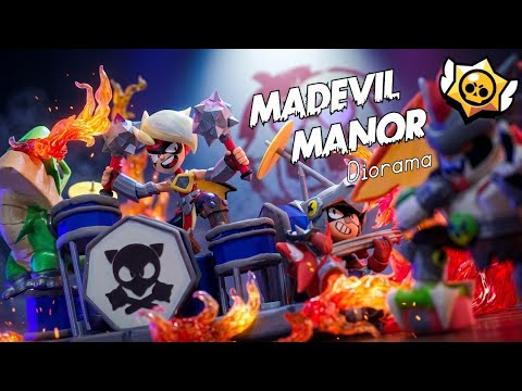 Making TRIO MADEVIL MANOR DIORAMA! Brawl stars clayart 🎸