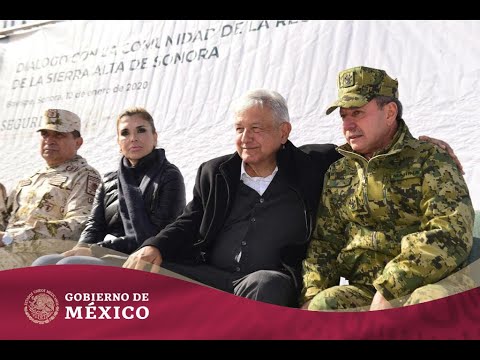 Diálogo con la comunidad de la región de la Sierra Alta, en Bavispe, Sonora.