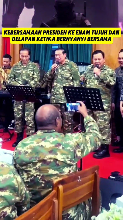 Momen Kekompakan Prabowo Jokowi dan SBY Bernyanyi Bersama‼️#kompak #presiden #prabowo #bernyanyi
