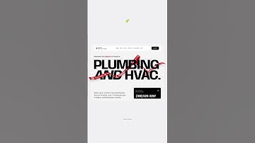 HVAC Website Hero Section Design for Signature Plumbing & Heating. #hvac #webdesignagency #webflow