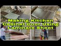 Making Kitchen Cabinet Door Using Laminate Sheet || HPL || Formica