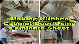 Making Kitchen Cabinet Door Using Laminate Sheet || HPL || Formica