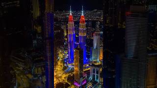 Klcc Twin Towers Time-Lapse & Light Show Kuala Lumpur Night View