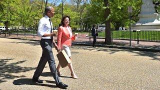 President Obama Walks The Streets Of Washington