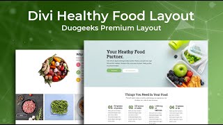 Divi Healthy Food Layout - Divi Layouts by Divi Awesome