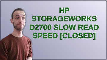HP StorageWorks D2700 slow read speed [closed]