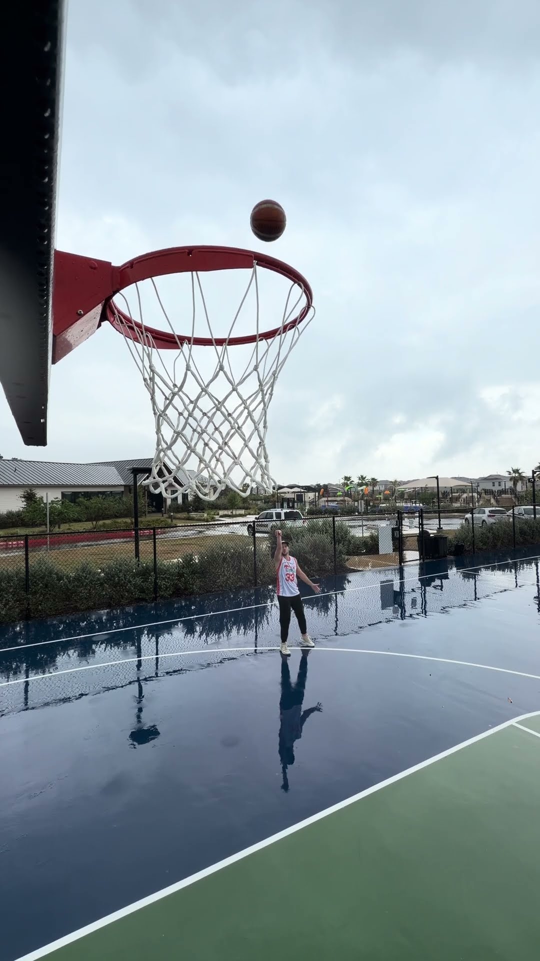 Wet net splashes 🏀🎯💦 #basketball #ballislife #bball #reels #fyp