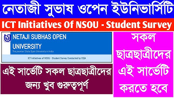 NSOU Student Survey | ICT Initiative of NSOU - Student Survey | bdp assignment 2021 | pg assignment