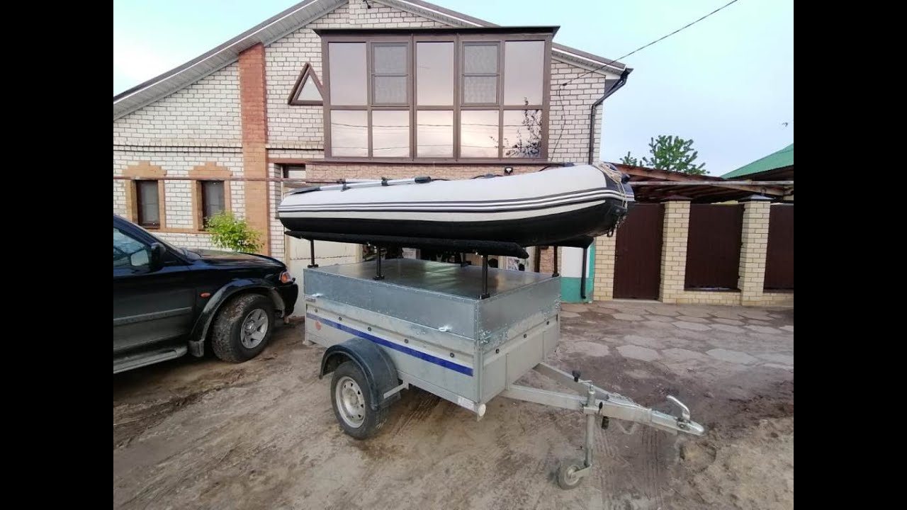 Подъёмная крышка на легковой прицеп. - YouTube