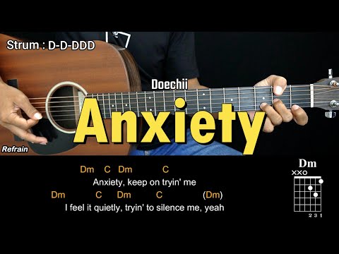 Anxiety - Doechii EASY Guitar Tutorial with Chords - Guitar Lessons